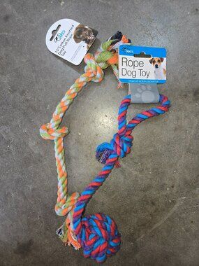 Dukes Pet Products Cotton Knotted Dog Pull Rope Toy - 2 Pack
